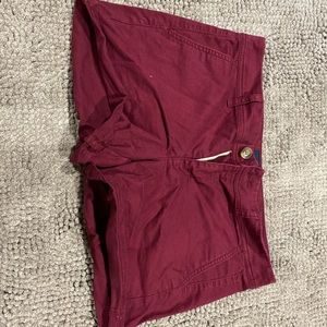 Red American eagle shorts